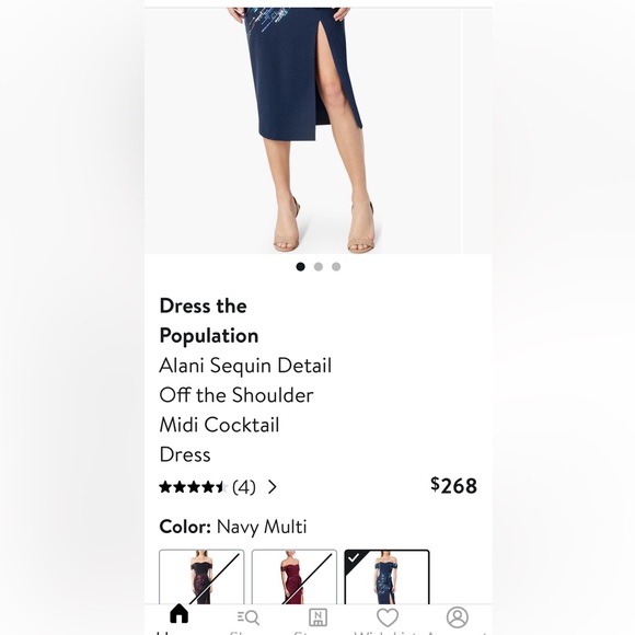 Dress THE Population Sequined Cocktail Dress. NWOT. Size Small - Picture 2 of 9